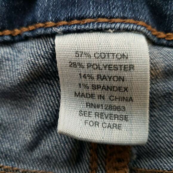 Mudd Y2K Women’s Sz 5 Skinny Jeans Dark Wash Stretch Distressed Denim Y2K Torn - Picture 9 of 10